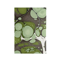 Carnet marbré à la main en vert